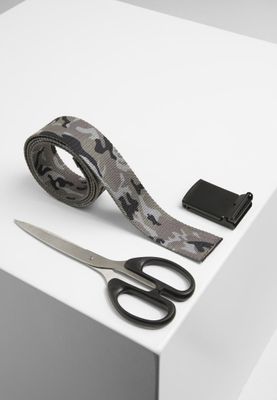 Camouflage farvet lærredbælte
