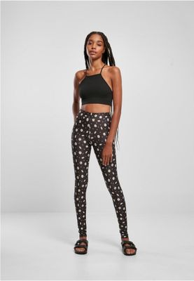 Black daisy leggings