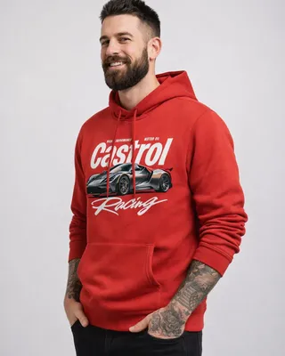 Castrol High Racing Performance Huvtröja i röd