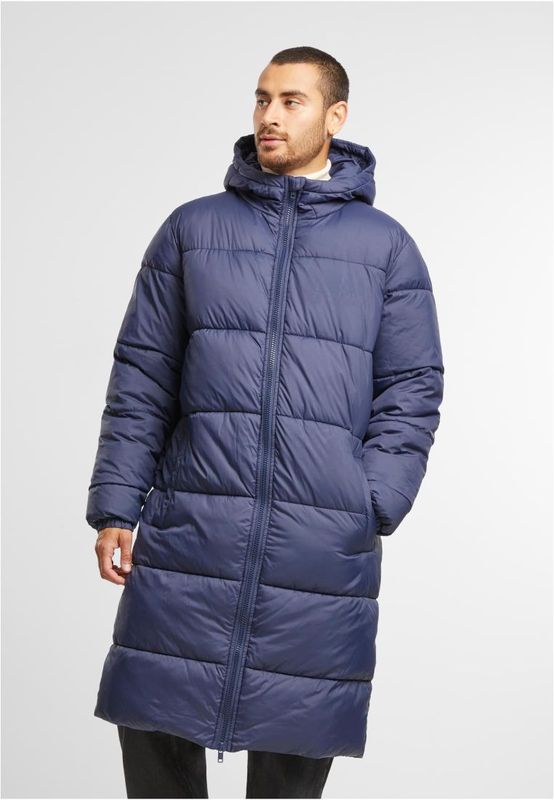 Lång pufferjacka Herr Navy