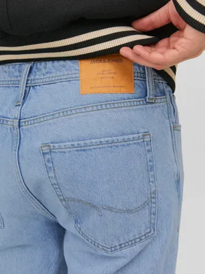 Ljusblå jeans herr loose fit - EDDIE