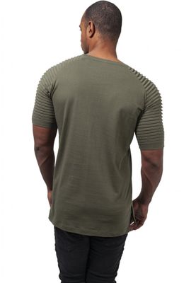 T-shirt with ribbed sleeves