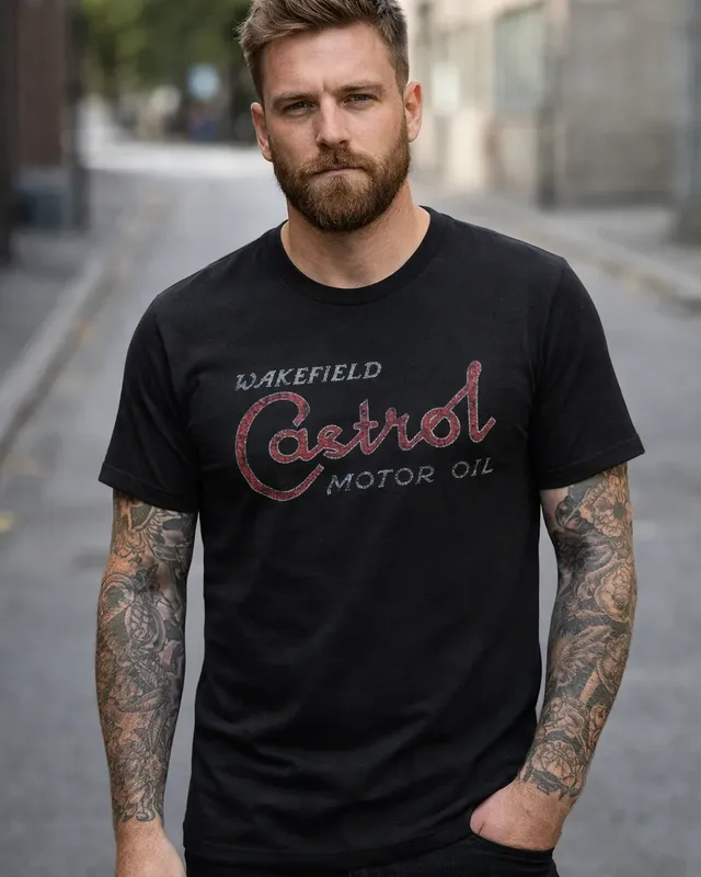 Castrol Heritage T-shirt i svart