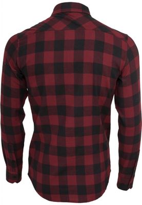 Flanellskjorta Rutig Svart/Burgundy