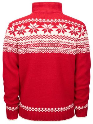Norwegian knitted pullover - red/white
