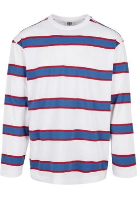 Men's long-sleeved wide-striped oversize sweater