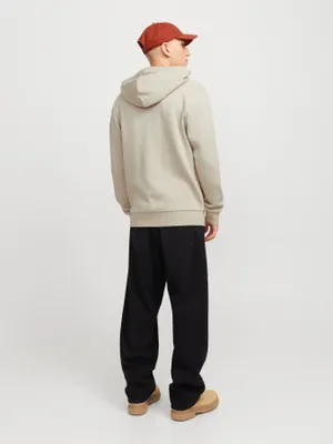 Jack & Jones ziphoodie med gummitryck