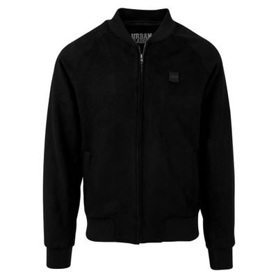 Imitation Suede Bomber Jacket