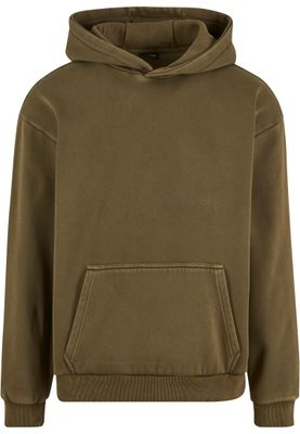 Huvtröja för herr med vintage oversize – warmkhaki