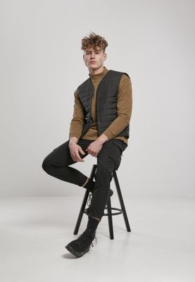 Black padded vest men