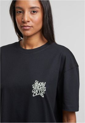 Logo T-shirt i avslappnad stil dam