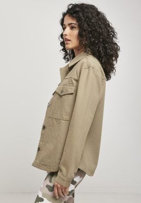 Shirt jacket in oversize women