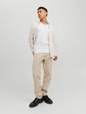 V-ringad T-shirt herr