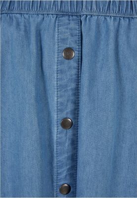 Long thin denim skirt