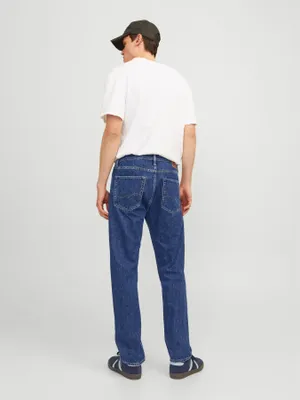 Mörkblå relaxed fit jeans herr - CHRIS