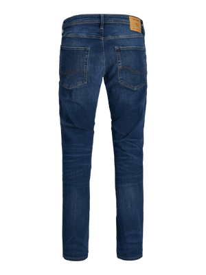 Mørkeblå jeans med straight fit til mænd