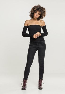 Smock top with bare shoulders ladies