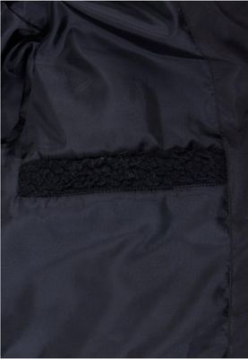 Short sherpa mix puffer jacket lady
