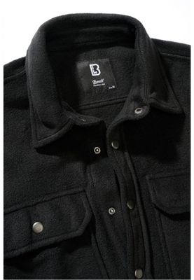Black shirt jacket in fleece