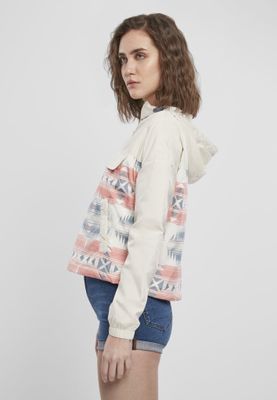 Kort lys jakke med inca-mønster