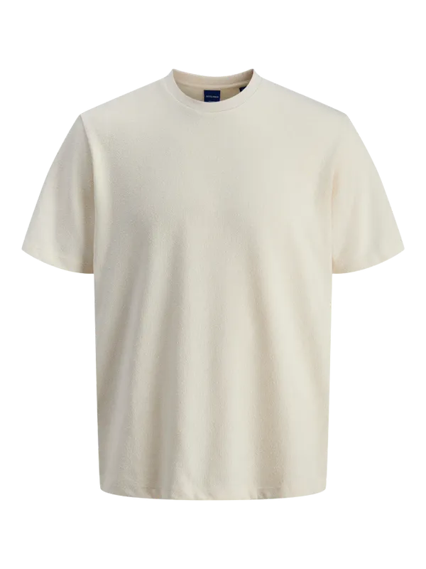 Loose fit T-shirt i vit single jersey