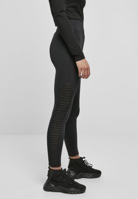 Ladies Highwaist Biker Tech Mesh Leggings