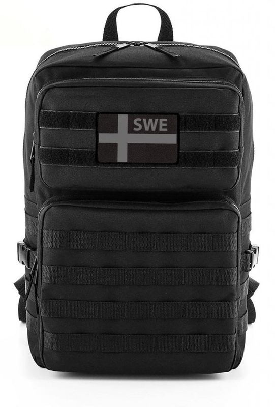 MOLLE rygsæk - SWE grå flag patch