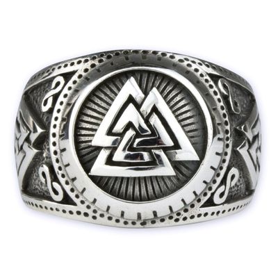 Wotan's knot ring in silver