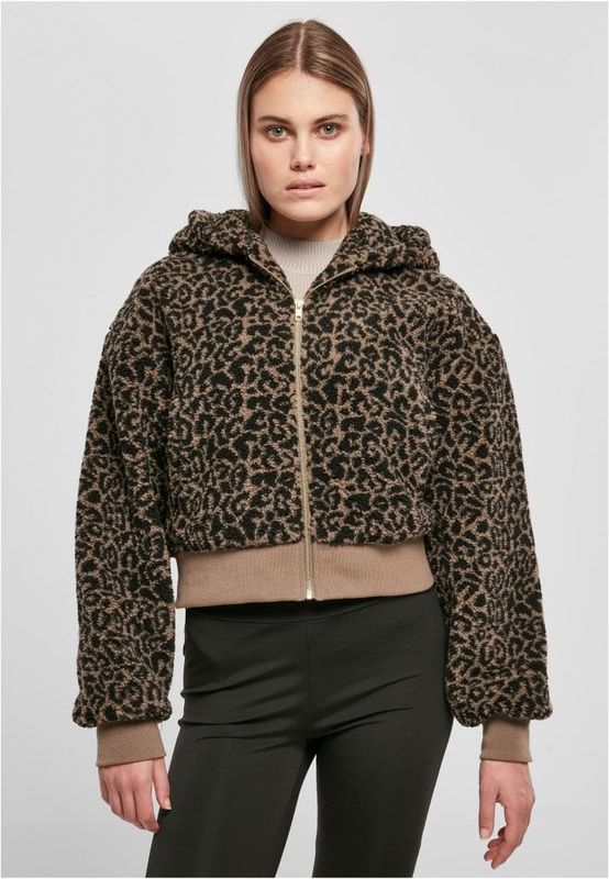 Ladies Short Oversized AOP Sherpa Jacket