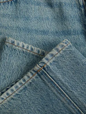 Slitna och tvättade wide fit jeans - DAVE