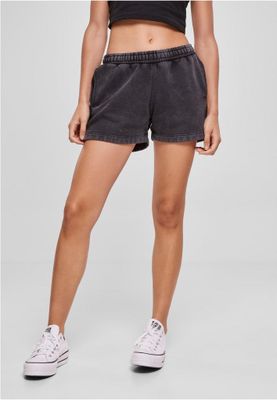 Stone-washed women's soft shorts