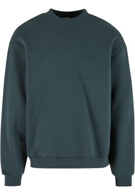Sweat-shirt för herr med fluffy Crewneck – flaskgrön regular
