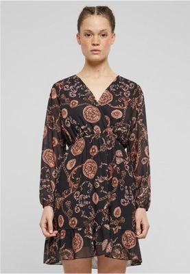 Chiffonkjole med dekorativt print