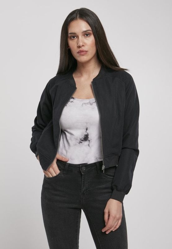 Black short jacket lady