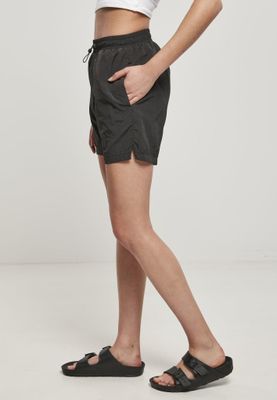Damshorts i skrynkligt nylon
