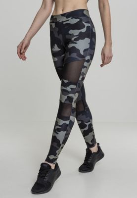 Camo leggings with mesh