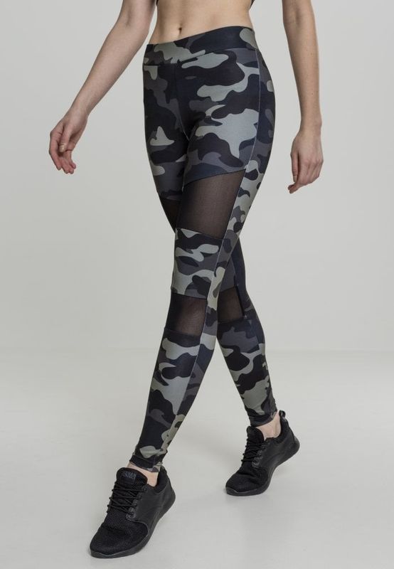 Camo leggings with mesh