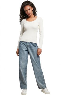 Ladies Wide Neckline Sweater