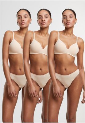 Ladies Bonded Tanga 3-Pack för Elegant Komfort