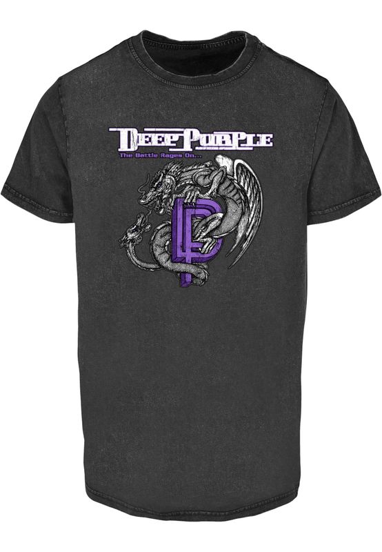 Drake med text Deep Purple Dragon Drake T-shirt – svart
