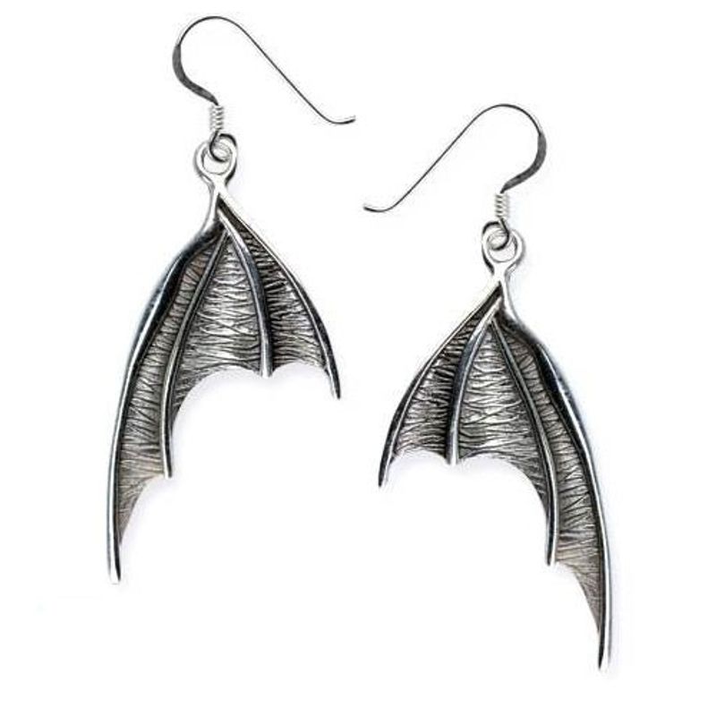 Bat Wings Sølvøreringe