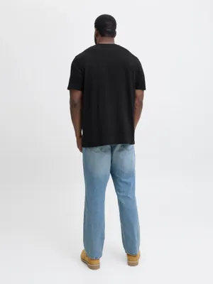 Svart T-shirt med liten logga – Jack & Jones Plus Size