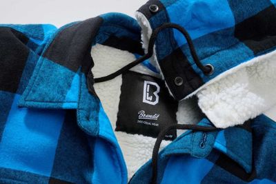 Lumberjacket hooded black/blue