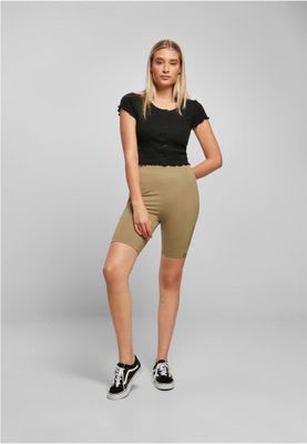 Short cycling pants with lace and high waist