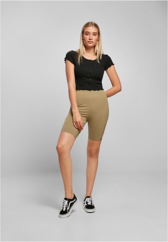Short cycling pants with lace and high waist