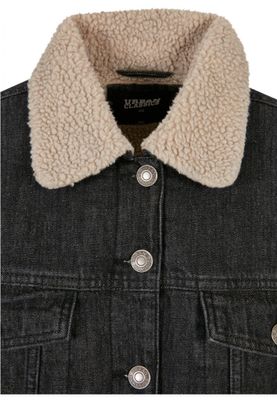 Ladies Oversized Sherpa Denim Jacket