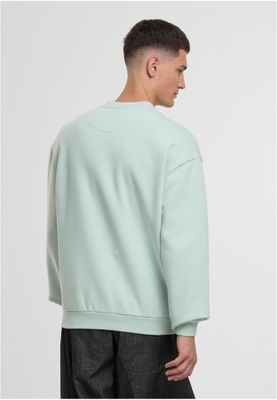 Tröja för herr med fluffy Crewneck – frostmint oversize