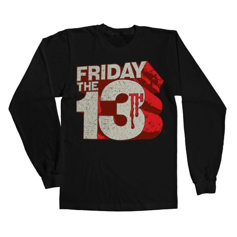 Friday The 13th Block Logo Long Sleeve Tee