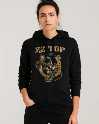 ZZ Top Rattlesnake Girly Huvtröja dam i svart