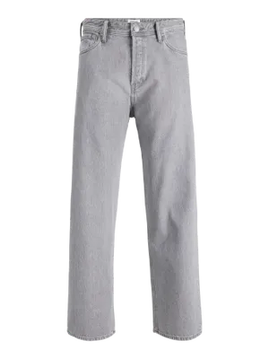 Grå baggy jeans med twillväv-struktur - ALEX